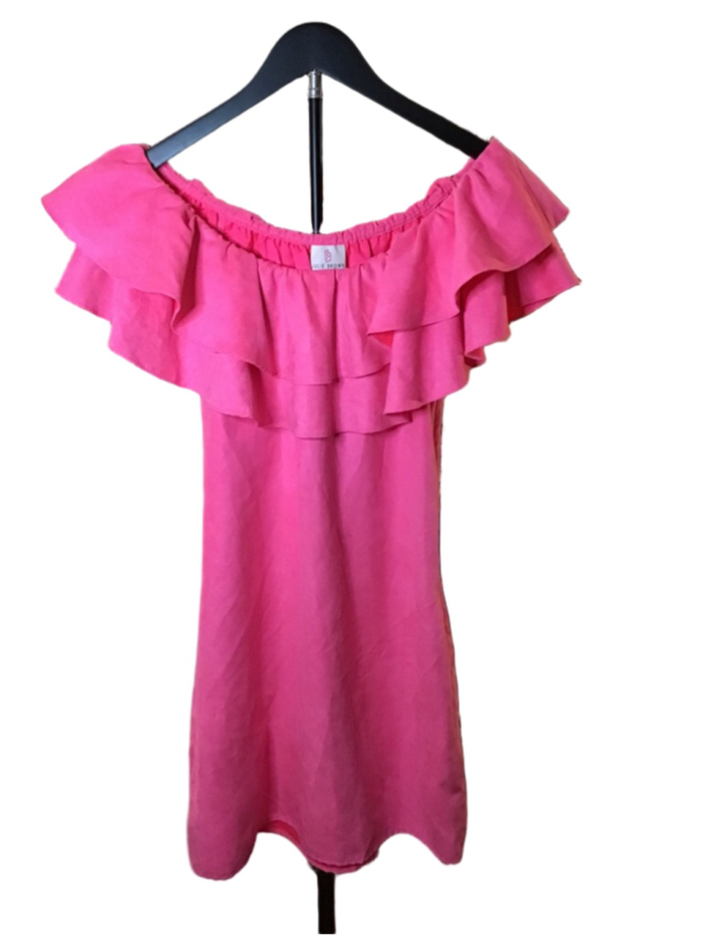 Women's Julie Brown Pink Off-Shoulder Ruffle Mini Dress Size 2